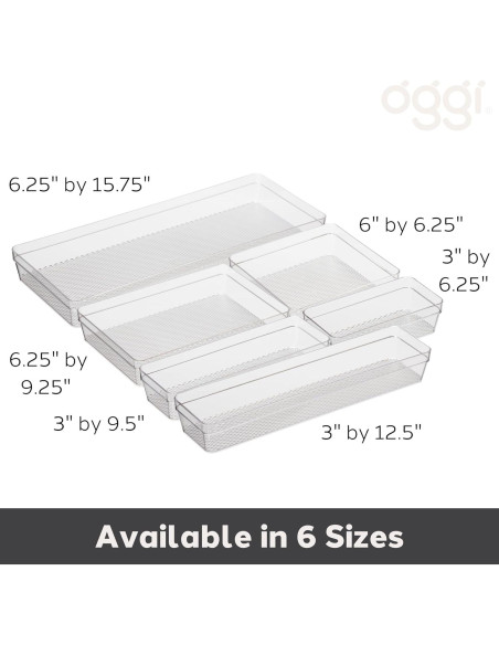 Organizador de Cajones Oggi Claro 31.75x7.62x6.35 cm Multiusos