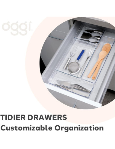 Organizador de Cajones Oggi Claro 31.75x7.62x6.35 cm Multiusos