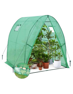 Invernadero Túnel EAGLE PEAK 2.4m x 1.8m con Ventanas