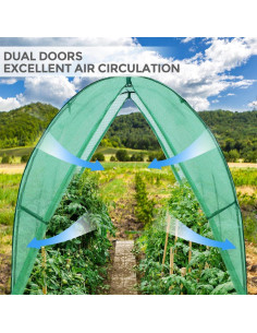 Invernadero Túnel EAGLE PEAK 2.4m x 1.8m con Ventanas 2