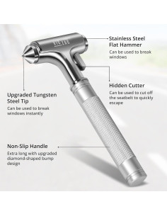 Martillo de Emergencia VicZac para Romper Cristales y Cortar Cinturones 2