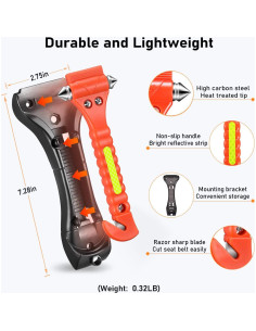 Martillo de Seguridad para Automóvil KLSKKJ 4 Pack - Escape Emergencia 2