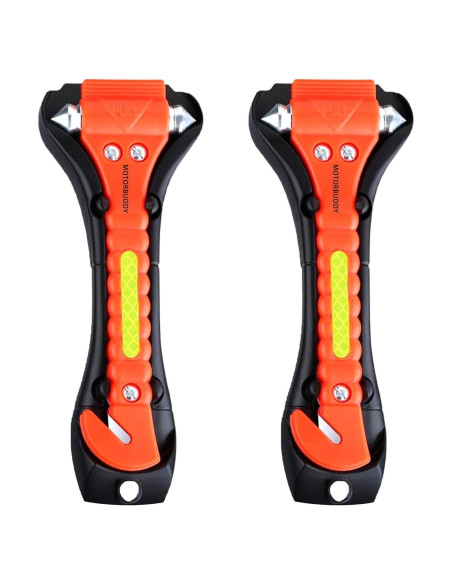 Juego de 2 Martillos de Seguridad MOTORBUDDY 835 para Auto