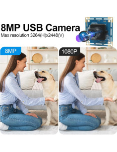 Módulo de Cámara USB 8MP ALPCAM Lente Sin Distorsión 75 2