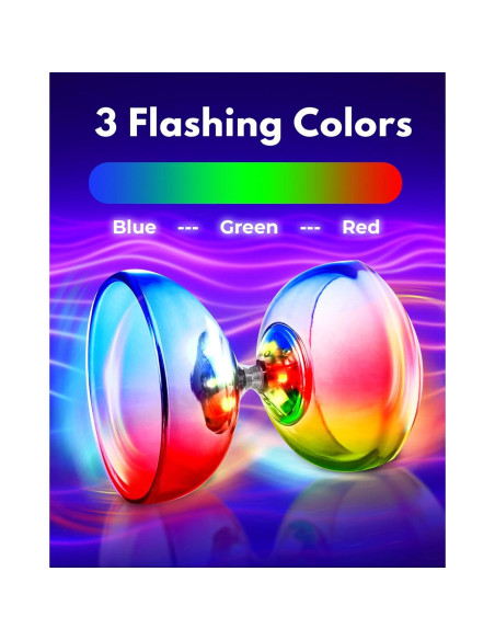 Diábolo LED Recargable Sporty Play Azul con Palos y Cuerda