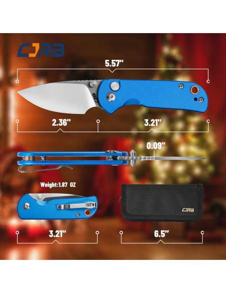 Cuchillo de Bolsillo CJRB Mica J1934 Plegable 5.99 cm Azul