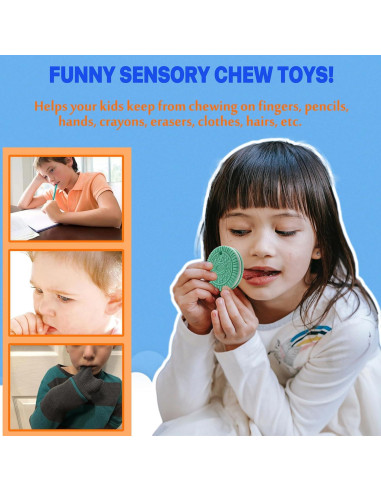 Collares Masticables Sensoriales LeeYean - Pack de 6 Silicona