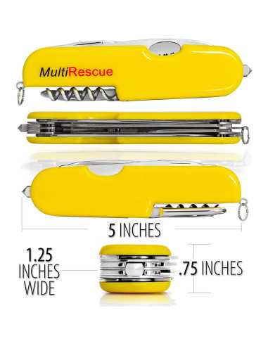 Herramienta de Rescate Maxam con Cuchillo, Rompe Cristales y Cortador