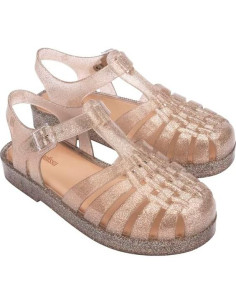 Sandalia de Gel Mini Melissa Posesión Niña 5 Beige Brillo 2
