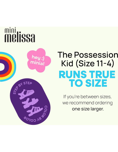 Sandalia de Gel Mini Melissa Posesión Niña 5 Beige Brillo