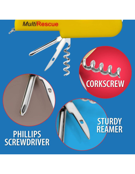 Herramienta de Rescate Maxam con Cuchillo, Rompe Cristales y Cortador