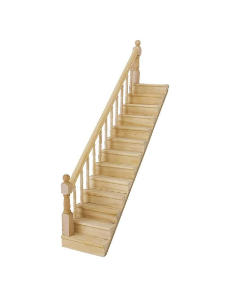Escalera Miniatura de Madera Cutemini 1:12 Barandilla Izquierda