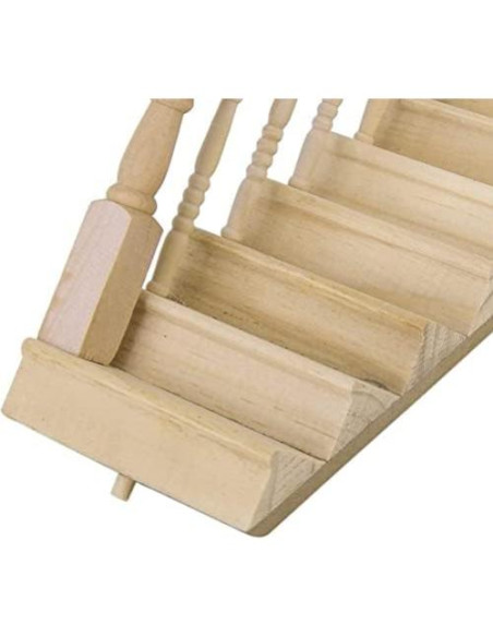 Escalera Miniatura de Madera Cutemini 1:12 Barandilla Izquierda