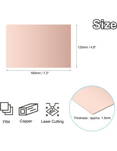 PCB Doble Cara Laminado de Cobre PATIKIL 120x180mm 6 Pcs 2