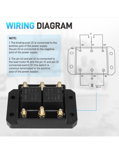 Módulo de Relé Avance y Retroceso 12V 80A JURPLIX