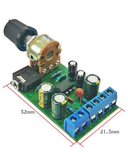 Amplificador de Audio Estéreo 2.0 Ximimark TDA2822M 12V