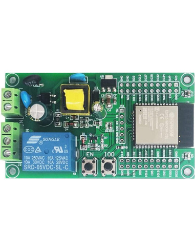 Placa de Desarrollo Relé Único ESP32 Genérico 90-250V WiFi