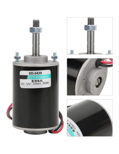 Motor DC 30W XD-3420 12V 3500RPM Bajo Ruido