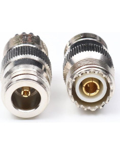 Adaptador Coaxial Hembra N a Hembra UHF ANHAN - Paquete de 2 2