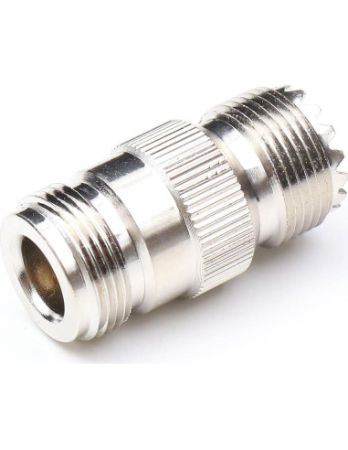 Adaptador Coaxial Hembra N a Hembra UHF ANHAN - Paquete de 2
