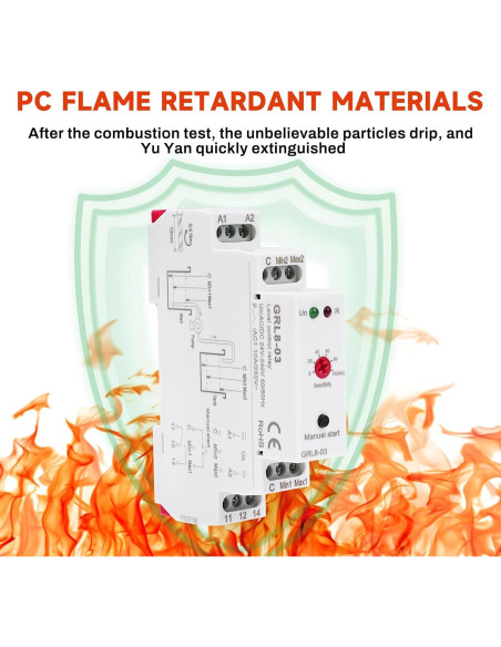 Relé de Control de Nivel de Líquido ZPSHYD GRL8-03 10A 24-240V