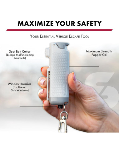 Gel de Pimienta SABRE Escape Seguro 3-en-1 15 ml con Cortador