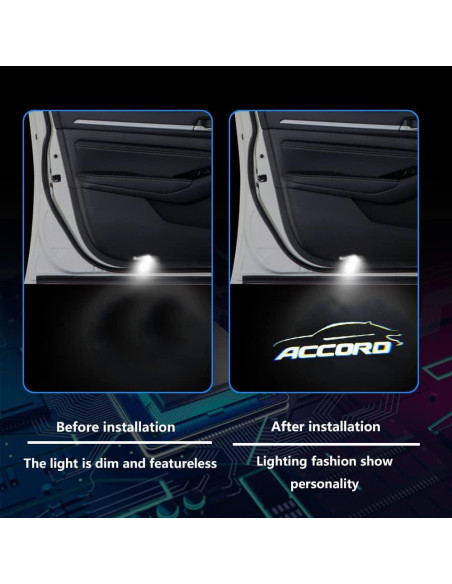 Luz Proyector LED de Puerta para Accord 9 - 2 Pcs
