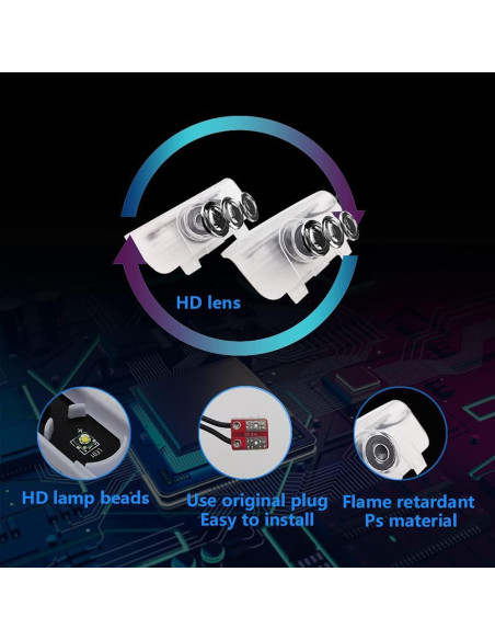 Luz Proyector LED de Puerta para Accord 9 - 2 Pcs