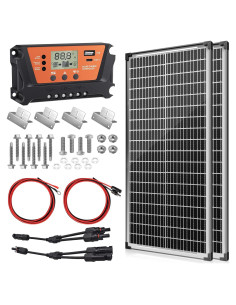Kit Paneles Solares Bifaciales 200W WERCHTAY con Controlador 30A