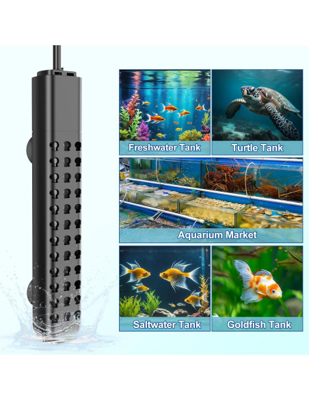 Calentador de Acuario Sumergible 300W HanLeShuKa con Seguridad
