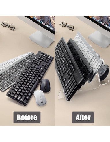 Soporte de exhibición de teclado y ratón Elsjoy 3 niveles