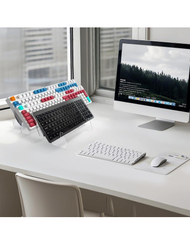 Soporte de exhibición de teclado y ratón Elsjoy 3 niveles