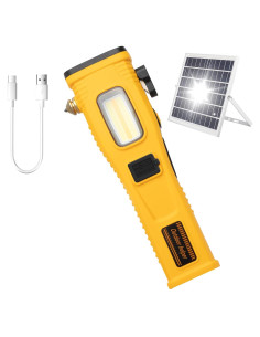 Linterna de Emergencia LED SEFONE 1400 Lúmenes con Cortador y Rompedor