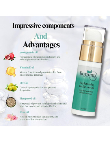 Suero Facial Regenerador Rosamix 30 ml con Vitamina E y Antioxidantes