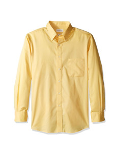 Camisa de vestir manga larga Van Heusen twill crema