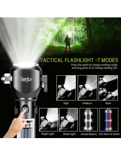 Linterna Táctica Multifuncional Serjur 2 Pack - Kit de Emergencia 2