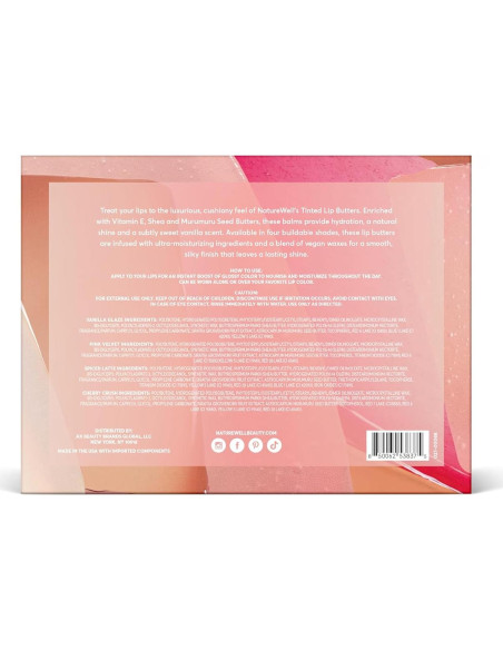 Mantequilla Labial Tinteada NatureWell - Paquete de 4 Aromas