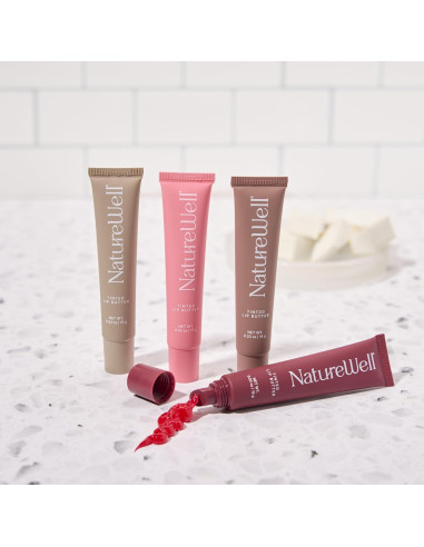 Mantequilla Labial Tinteada NatureWell - Paquete de 4 Aromas