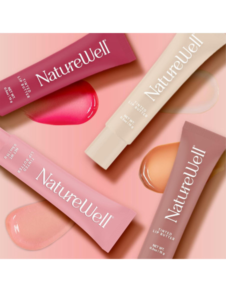 Mantequilla Labial Tinteada NatureWell - Paquete de 4 Aromas