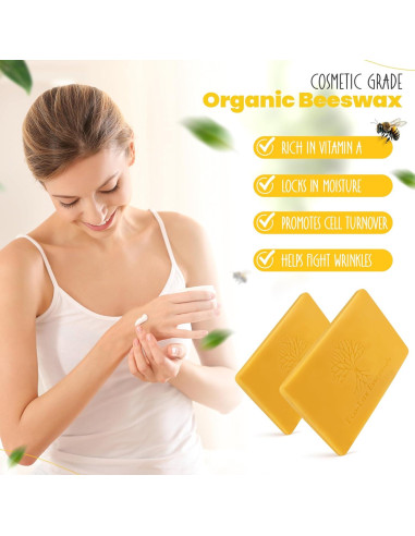 Bloque de Cera de Abeja Amarilla 408g Eco Lux - 100% Pura y Natural