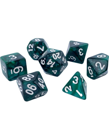 Conjunto de Dados Poliedricos RAIN SEA 42 Piezas D&D Multicolor