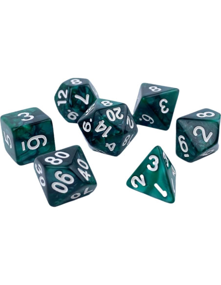 Conjunto de Dados Poliedricos RAIN SEA 42 Piezas D&D Multicolor