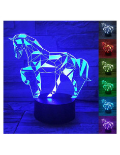 Lámpara Nocturna 3D Caballo WANTASTE con Control Remoto