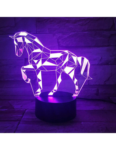 Lámpara Nocturna 3D Caballo WANTASTE con Control Remoto