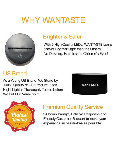 Lámpara Nocturna 3D Caballo WANTASTE con Control Remoto