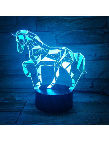Lámpara Nocturna 3D Caballo WANTASTE con Control Remoto