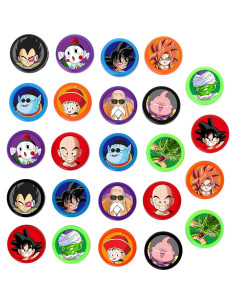 24 Sellos Temáticos Dragón Ball Z - Suministros Fiesta Cumpleaños 2