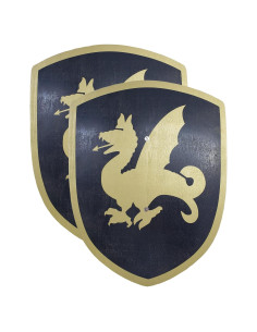 Conjunto de 2 Escudos de Madera Hechos a Mano D&D para Niños