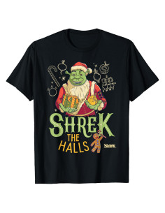 Camiseta navideña Shrek Gingy para hombres - Licenciada