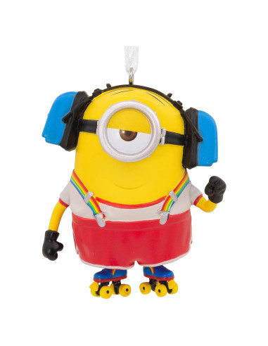 Adorno Navideño Hallmark Minions Stuart Patinando 6.07cm